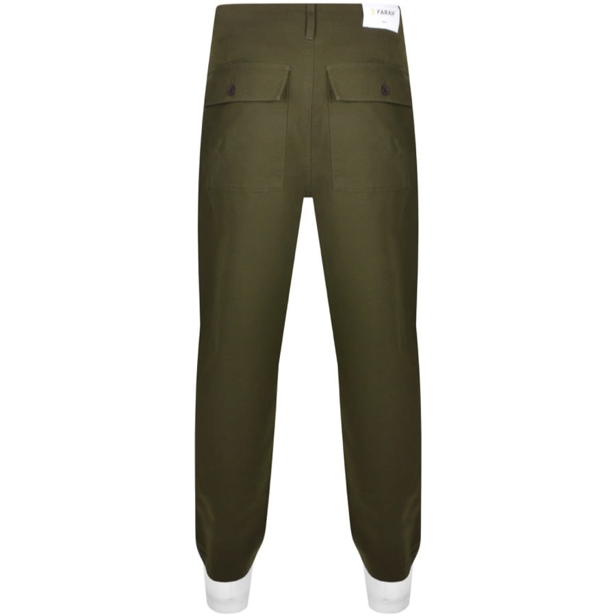 Farah Vintage Hawtin Canvas Trousers Green